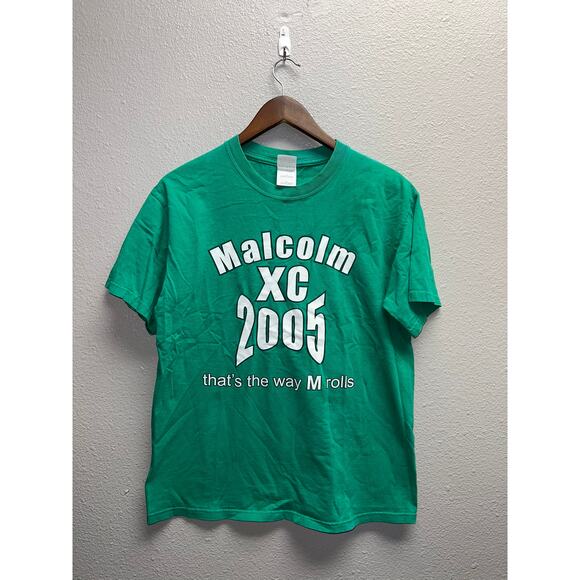 Vintage Malcolm XC Shirt Yoda Graphic Green Tee Medium 2005 2000s - Picture 2 of 9